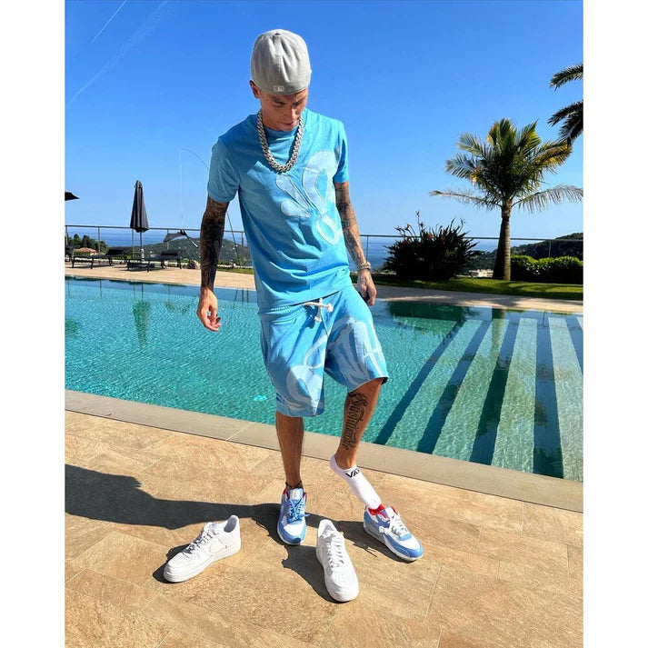 Syna World "Syna Logo" Blue & Gray Tee