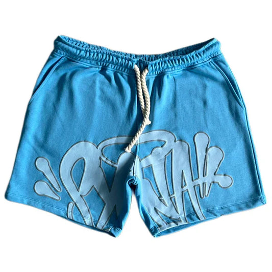 Syna World "Syna Logo" Blue & Gray Shorts