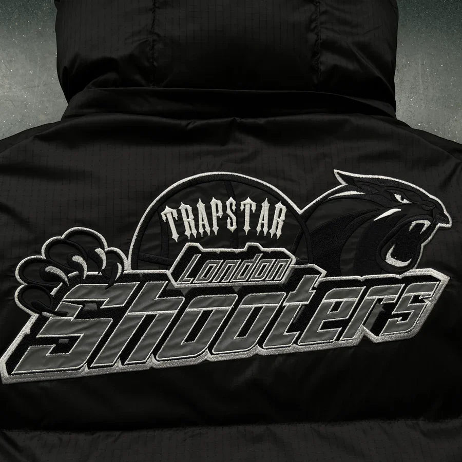 Trapstar Shooters Black/Reflective Hooded Puffer