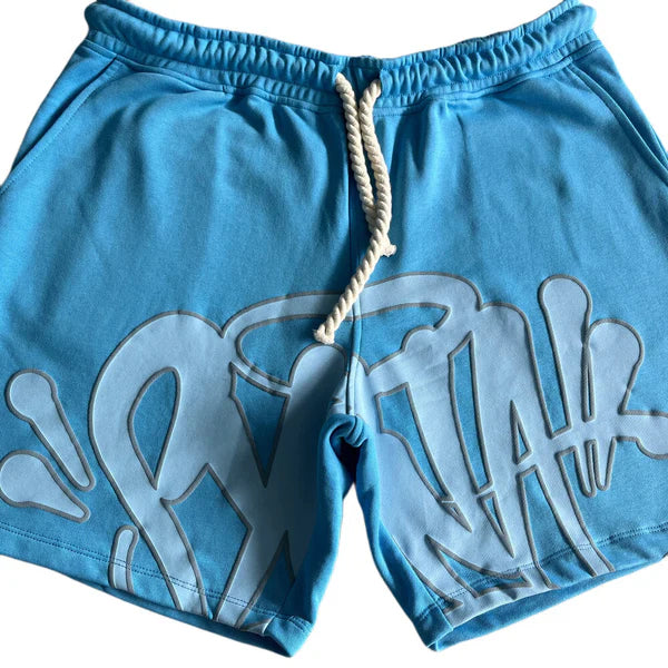Syna World "Syna Logo" Blue & Gray Shorts