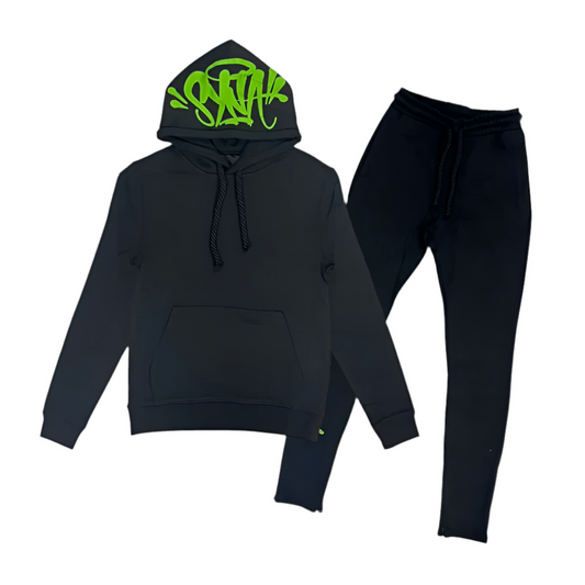 Syna World Logo Tracksuit [Black/Green]