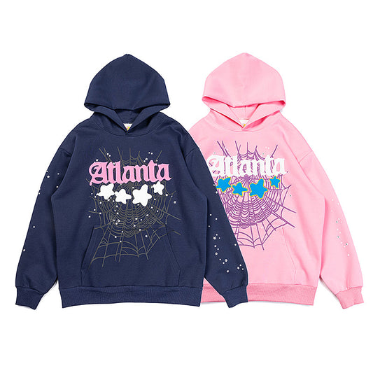 Sp5der Atlanta Hoodie [Navy & Pink]