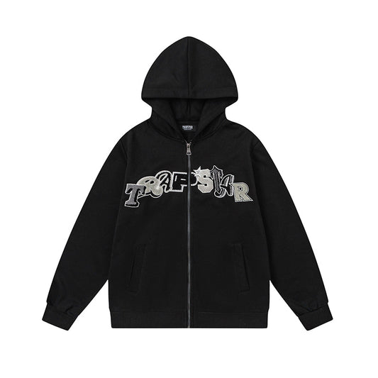 Trapstar Wildcard Zip-Black Monochrome Hoodie
