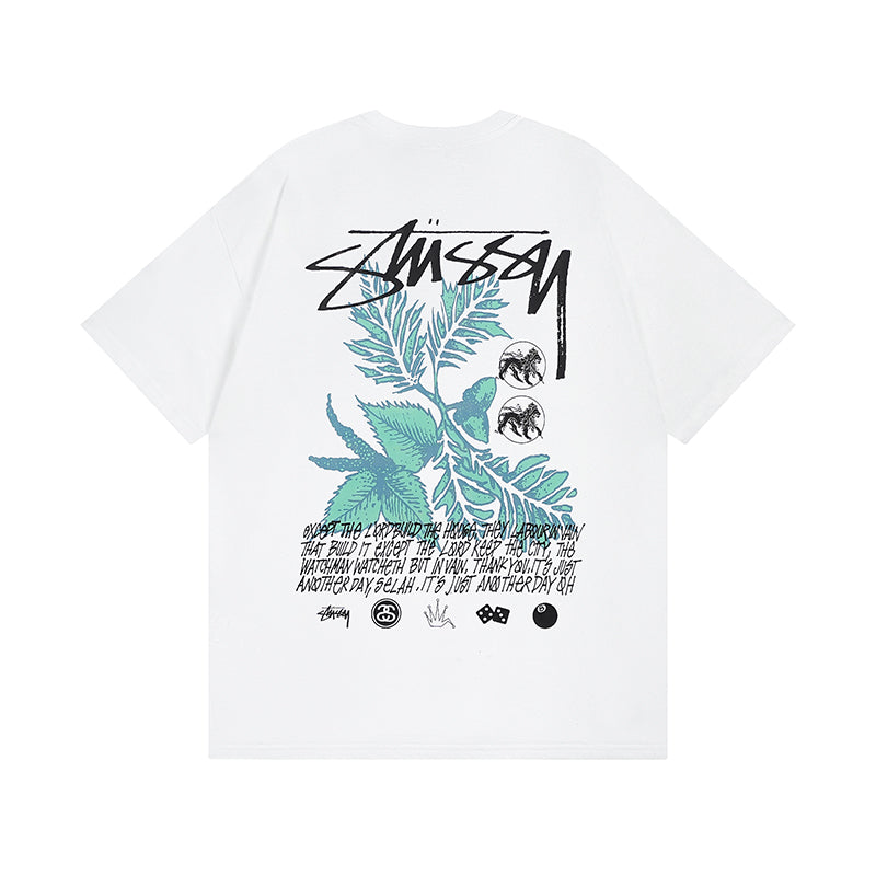 Stussy Natural Tee [White & Black]