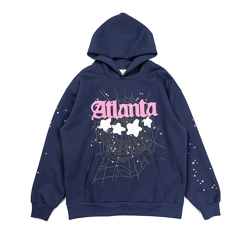 Sp5der Atlanta Hoodie [Navy & Pink]
