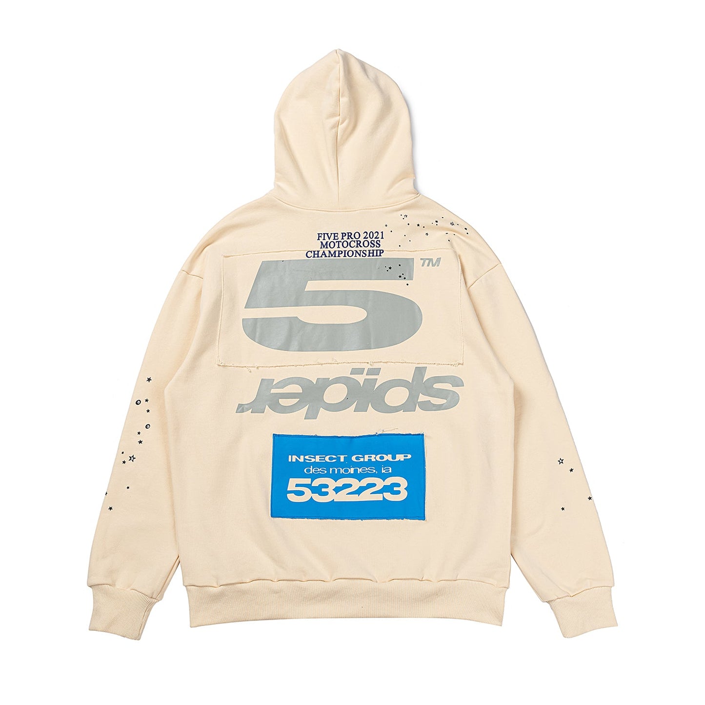 Sp5der Motorsport Hoodie [Beige & Navy]