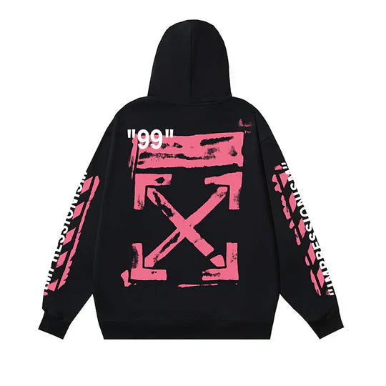 Off-White Arrow Graffiti "99" Hoodie [Black]