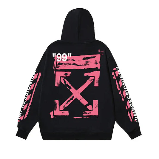 Off-White Arrow Graffiti "99" Hoodie [Black]