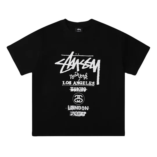Stussy FW23 New World Tour Letter [Black]