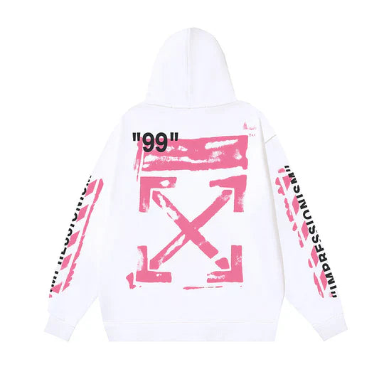 Off-White Arrow Graffiti "99" Hoodie [White]