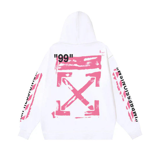 Off-White Arrow Graffiti "99" Hoodie [White]