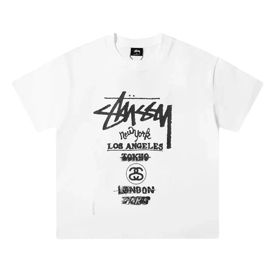 Stussy FW23 New World Tour Letter [White]