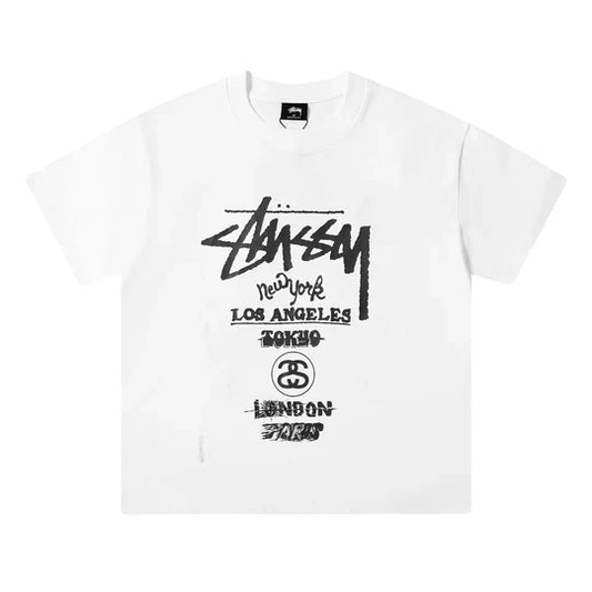 Stussy FW23 New World Tour Letter [White]