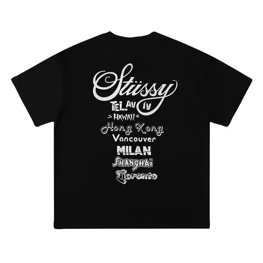 Stussy FW23 New World Tour Letter [Black]