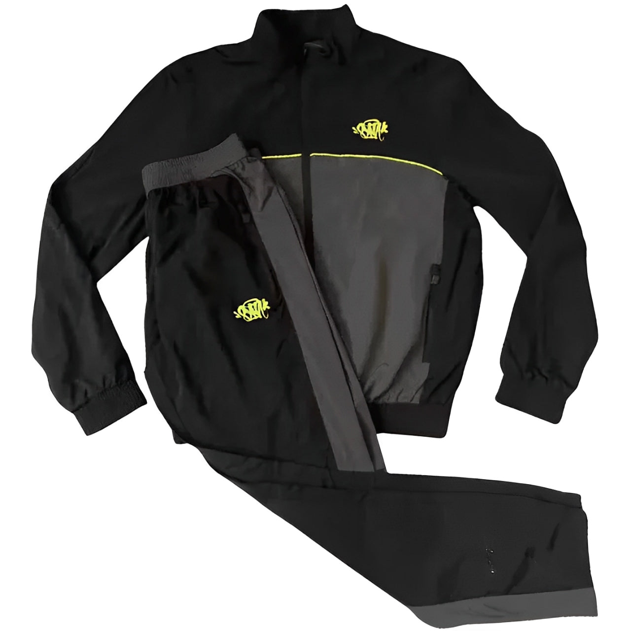 Syna World Logo Shell Tracksuit [Black/Grey/Yellow]