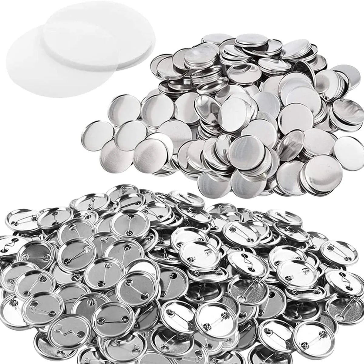 100/200 Sets Metal Badge Pin Button Maker Parts 25-75MM