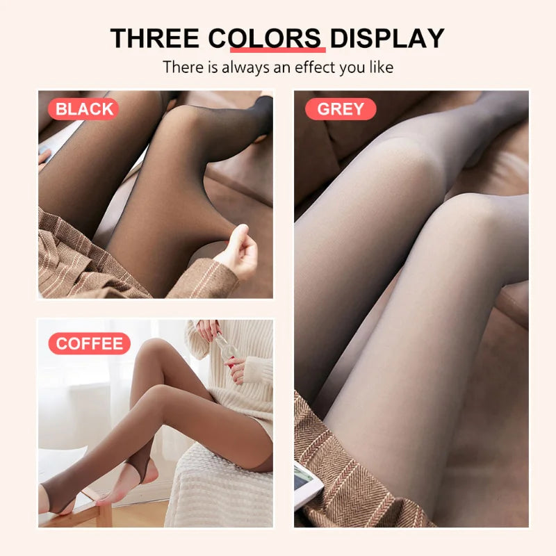 Pantyhose Thermal Leggings Fake Translucent