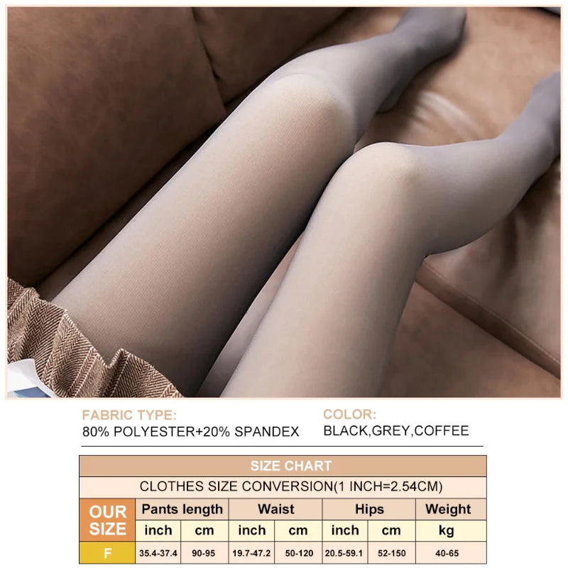 Pantyhose Thermal Leggings Fake Translucent