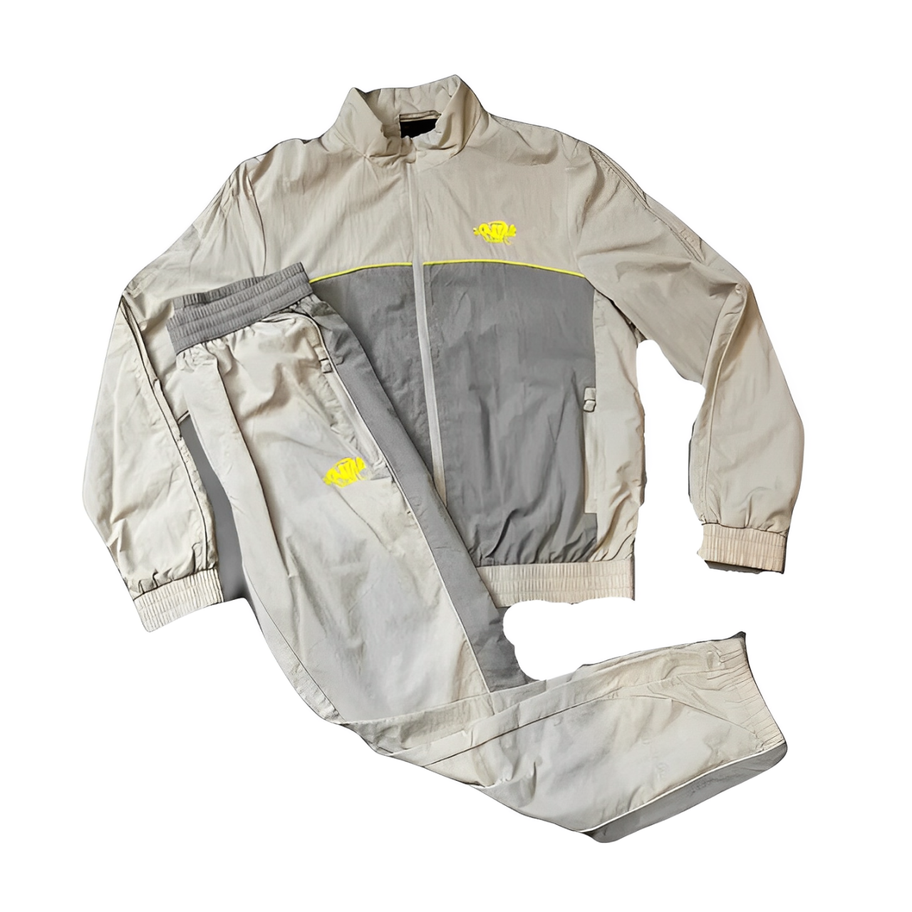 Syna World Logo Shell Tracksuit [Light Grey/Volt]