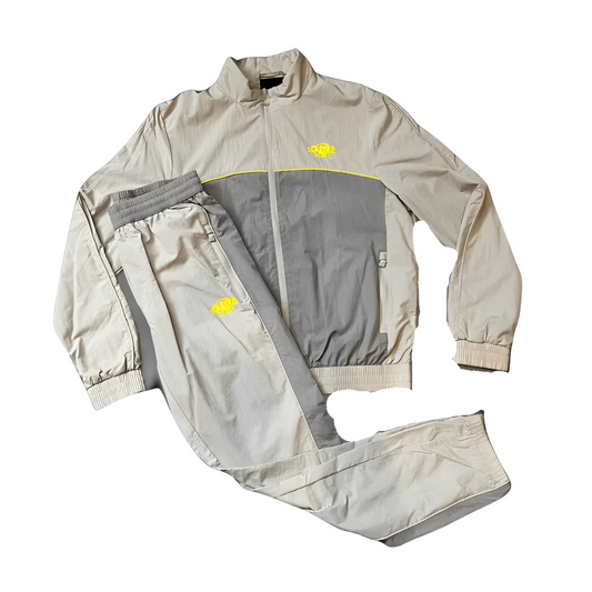 Syna World Logo Shell Tracksuit [Light Grey/Volt]