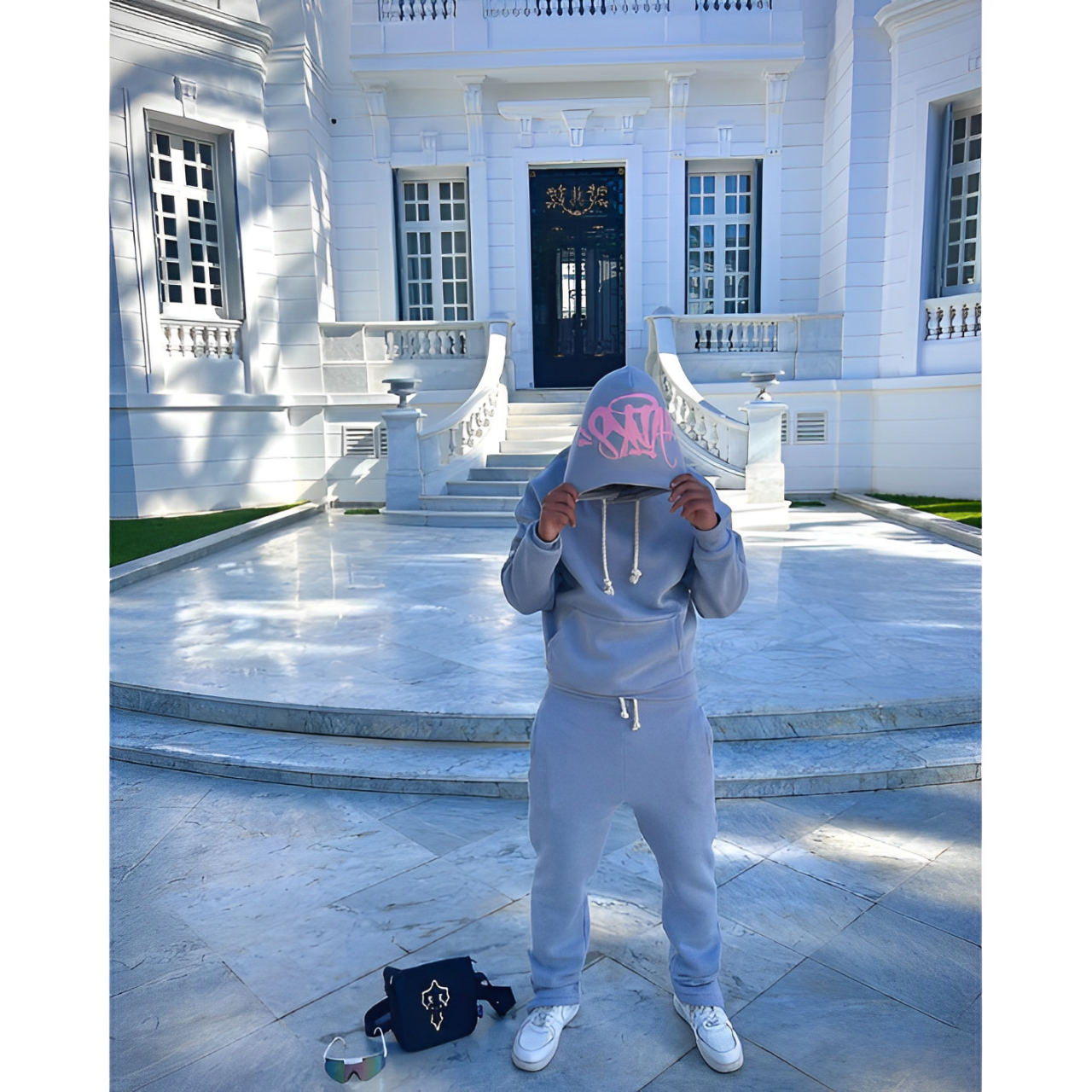Syna World Tracksuit [Grey/Pink]