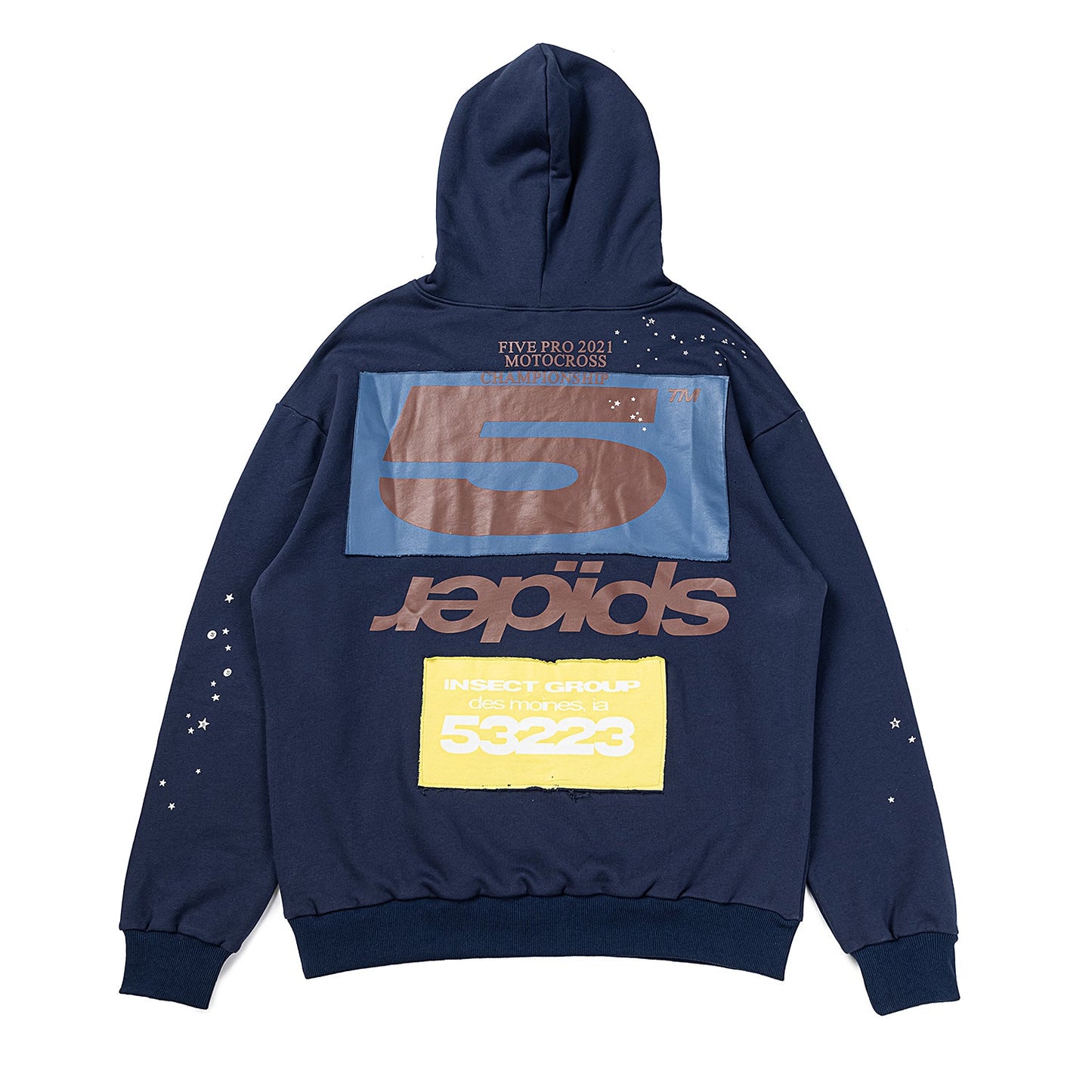 Sp5der Motorsport Hoodie [Beige & Navy]
