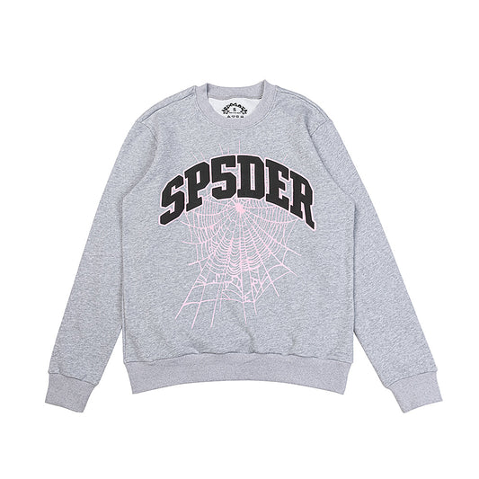 Sp5der Varsity Web Crewneck [Grey]