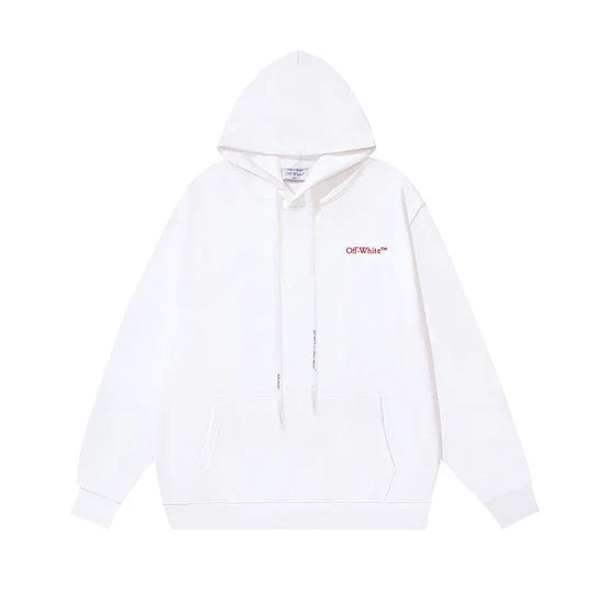 Off-White Retro Arrow Hoodie [White/Red]