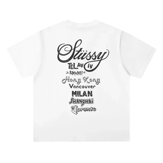 Stussy FW23 New World Tour Letter [White]