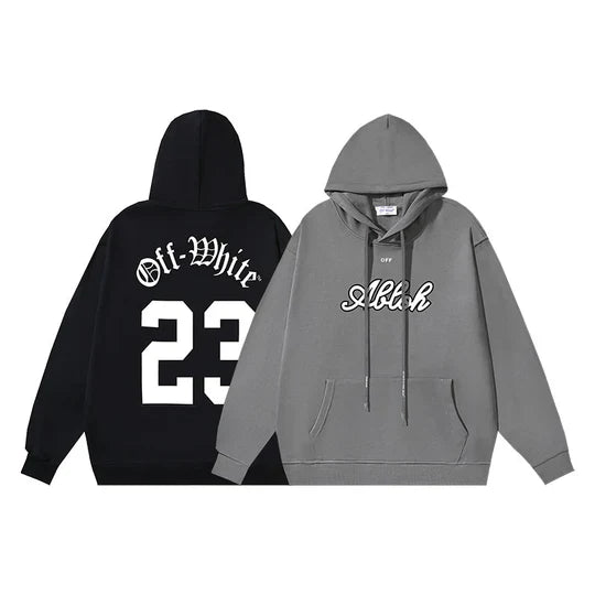 Off-White "Alloh" Hoodie [Black & Grey]