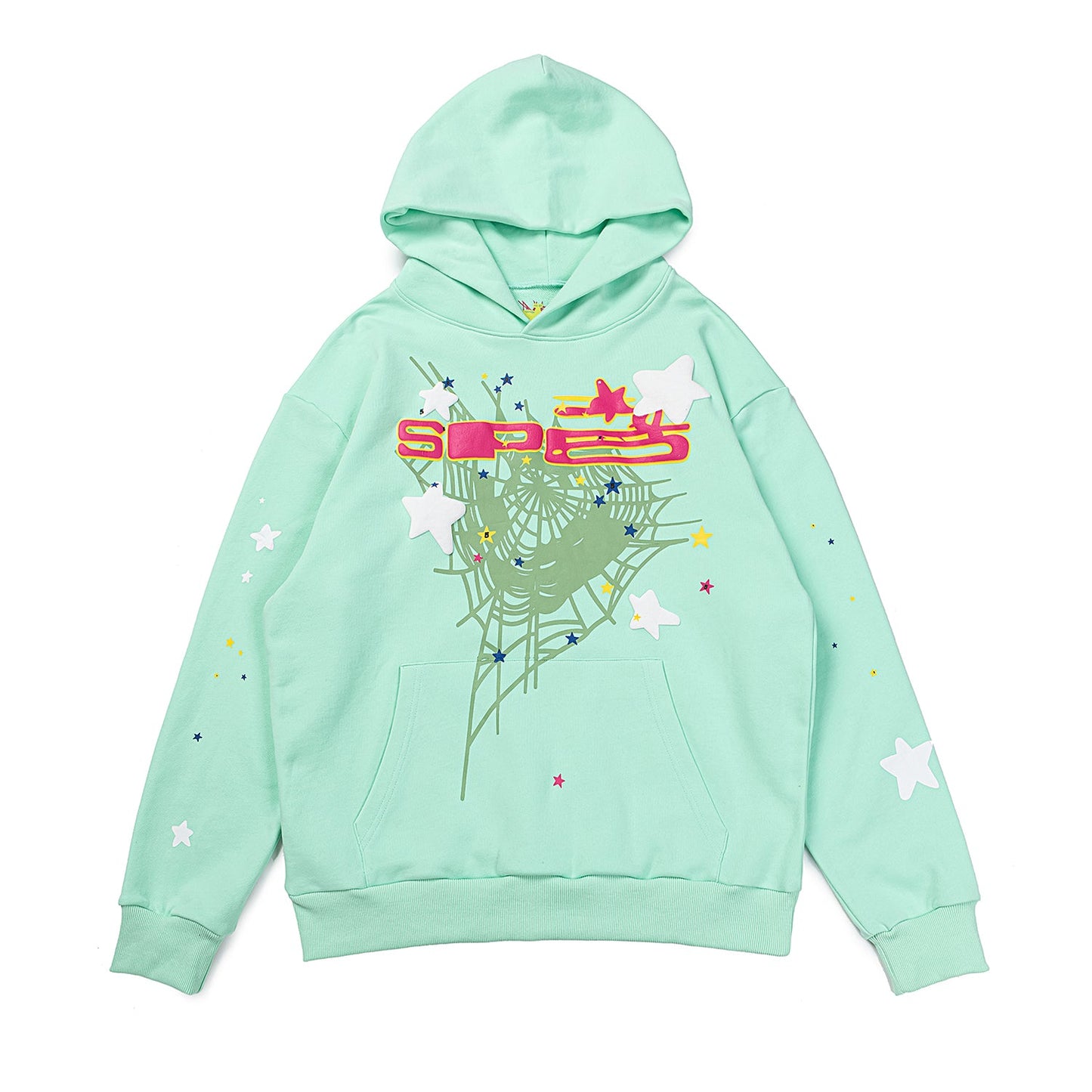 Sp5der SP5 Hoodie [Pink & Green]